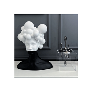 Scultura creativa popolare contemporanea misteriosa donna statua in resina scultura in fibra di vetro decorazione della casa in vendita - Product Image 1