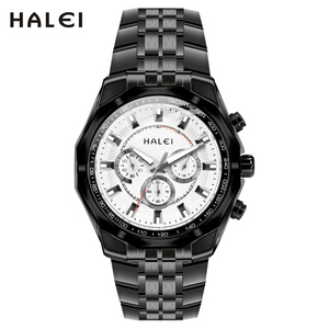 นาฬิกาข้อมือผู้ชาย HALEI รุ่น Octagon ควอตซ์ สายสแตนเลส หน้าปัดอนาล็อก โครโนกราฟ กันน้ำ 3BAR กลไกญี่ปุ่น แบบดรอปชิปปิ้ง - Product Image 5