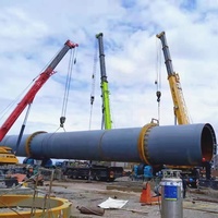 Nouveau four rotatif métallurgique horizontal Honeke pour usine de ciment 68x4.8x4.8m, longue durée de vie, avec boîte de vitesses, roulement et PLC