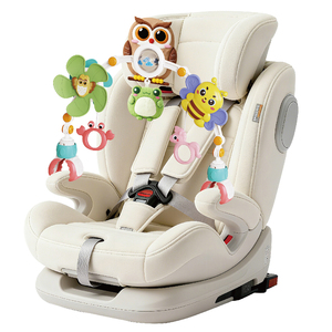 TOMMABO Jouet suspendu pour siège auto, <span class=keywords><strong>lit</strong></span> bébé et poussette, motif animal de dessin animé mignon, avec clochette - Product Image 5