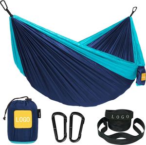 Manufacturer Camping <b>Hammock</b> Custom logo Hiking Gear Ultralight Foldable Parachute Nylon Outdoor Portable Double <b>Hammock</b> Swing - Product Image 2