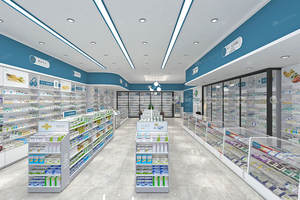 Medicine toko obat dekorasi penjualan baik toko obat kabinet untuk toko obat desain Interior - Product Image 6