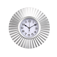 Reloj de pared de plástico Retro de 25 cm, cuarzo preciso con fuente transparente, diseño silencioso para caminar, adorno para sala de estar y dormitorio