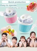 Petite machine à crème glacée électrique automatique Mini sorbetière aux fruits pour la maison Machine à crème glacée douce faite maison DIY pour enfants