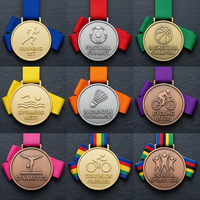 Prix de gros - Médaille vierge en alliage de zinc de haute qualité plaquée UV pour compétitions sportives, marathon, match de football, trophée