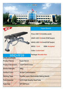 <span class=keywords><strong>Banc</strong></span> de <span class=keywords><strong>musculation</strong></span> réglable Minolta Fitness Gym Power Strength, inclinable et déclinable - Product Image 2