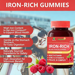 Winstown Iron Rich Gummies with Vitamin C Zinc B complex folic acid support boost immune system promote blood health <b>gummy</b> - Product Image 2