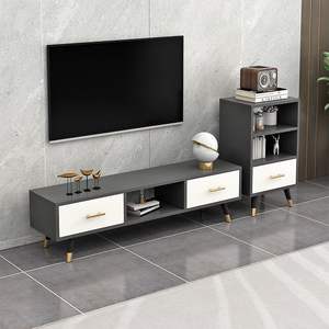 Minimalist Modern <b>Tv</b> <b>Stand</b> Scandinavian Style White With Drawers And Shelves For <b>Small</b> Apartment Living Room Furniture - Product Image 4