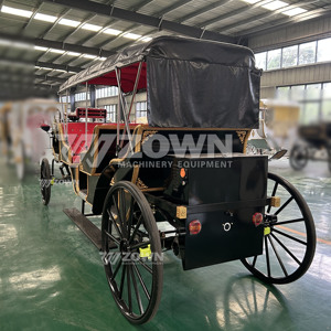 Chariot de luxe électrique et à chevaux, style vintage royal victorien, pour le tourisme, les parcs équestres et les attractions - Product Image 6