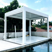 Pergola en aluminium robuste pour extérieur, anti-corrosion, design moderne, écologique, autoportante, tailles personnalisables, balcon