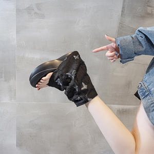 Nouvelles Bottines Noires en Cuir Verni à Bout Pointu pour Femme 2026, Talon Carré, Fermeture Éclair Arrière, Bottes de Luxe à Talon Haut Tendance - Product Image 2