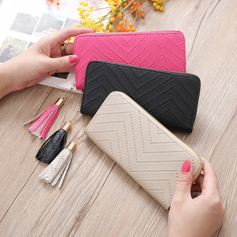 factory travel luxury money phone ladies purse wallets card holder wholesale cheap designer slim womens leather wallet