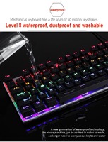 Produk laris lampu keyboard Mekanikal FV-Q302 tablet kabel keyboard untuk pc