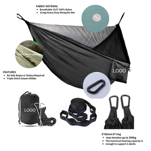 Hoge Kwaliteit <span class=keywords><strong>Camping</strong></span> Hangmat Met Net Licht Dubbele Parachute Hangmat Veilig En Zwaar - Product Image 6