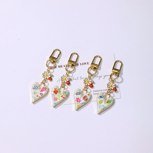 Hot Love Key Ornament DIY Adornos Devil's Eye Aleación Flor Mariquita Llavero Colgante - Product Image 3