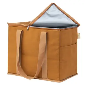 Insulated Lunch Box Canvas Foldable Golden Supplier Collapsible Party Cooler Bag