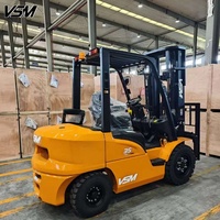 Chariot élévateur diesel de 3000 kg (3 tonnes) avec moteur chinois et transmission automatique