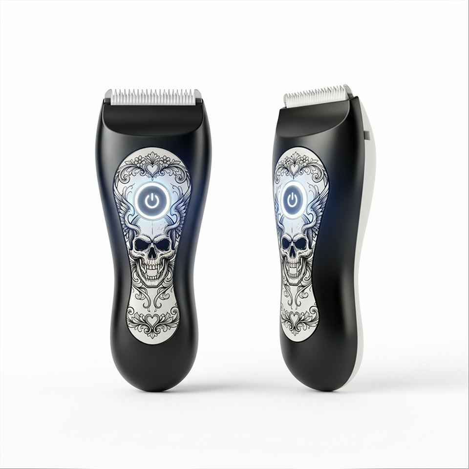 2026 Electric Groin Groomer with Ceramic Blades & LED Light