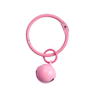 Llavero de metal colorido con campana y colgante para mascotas, colores surtidos, 3 cm, hecho a mano - Product Image 3