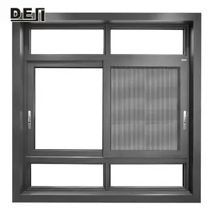 Low U Value Thermal Insulation 105 Series Sliding Window With Stainless Fly Screen