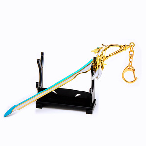 LLavero de impacto <span class=keywords><strong>Genshin</strong></span>, figura de Anime, juego de espada de Metal, miniarma, modelo de regalo, novedad de <span class=keywords><strong>2023</strong></span> - Product Image 3