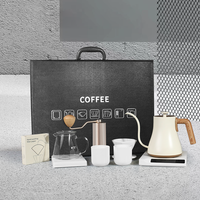 Coffret Cadeau Café Portable Sifei de Luxe en Verre 8 Pièces avec Moulin Écologique 600ml Kit de Voyage pour Café Infusé à la Main
