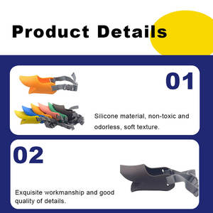 깃털 장식 안티 랜덤 먹고 물린 커버 도매 부드러운 실리콘 애완 동물 개 입 총구 - Product Image 4