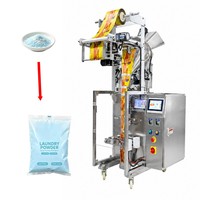 Machine horizontale automatique pour l'emballage de sachets préformés de 1 kg (Omo, poudre à lessiver, bâtonnets de chili, protéines, café, sucre)