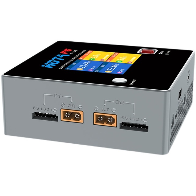 HOTA F6 QUAD-CHANNEL SMART Charger 10000W 4*15A for Lipo LiIon NiMH Battery With USB Type-C iPhone Samsung Charging