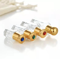 3ml 6ml 10ml 12ml En Verre Octogonal En Acier Balle Bouteille Huile Essentielle Perle En Métal Bouteille Couverture D'alliage bouteille