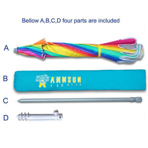Sombrilla de playa resistente al viento para exteriores, de 10 pies paraguas con logotipo personalizado, 7,5 pies, para jardín y Patio - Product Image 4