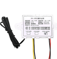 Contrôleur de température numérique LED XH-W3002 12V-220V 10A avec sonde de contrôle thermostatique et capteur étanche W3002