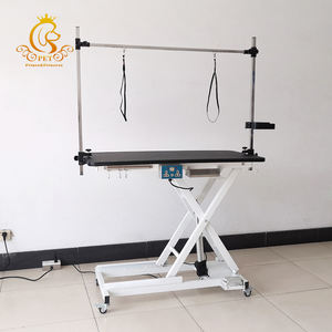 EUR PET Tavolo da Toelettatura Pieghevole e Regolabile per Animali Domestici Stile Semplice con Sollevamento Elettrico per Cani e Gatti Piano di Lavoro in Gomma Resistente - Product Image 3