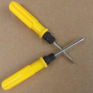 Juego de destornilladores con mango amarillo de 200 mm, puntas de cabeza plana, herramienta de bricolaje, cabezal giratorio de una sola letra, estándar, de diez caracteres - Product Image 2