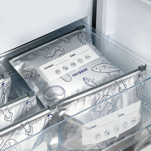 Aluminum foil sealed food storage bags, refrigerator freezer bags, self-sealing bags, aluminum foil food-locking bags, sealing - Product Image 3