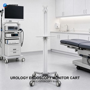 Carro <span class=keywords><strong>de</strong></span> Endoscopia Urológica, <span class=keywords><strong>Torre</strong></span> <span class=keywords><strong>de</strong></span> Cistoscopia, Soporte VESA para Monitor, Estante Ajustable en Altura, Sala <span class=keywords><strong>de</strong></span> Endoscopia, Hospital, Venta al por Mayor, OEM - Product Image 1