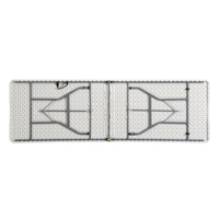 Table pliante robuste en plastique de 240 cm (8 pieds) pour extérieur, idéale pour fêtes d'enfants, avec cadre en acier léger, pour hôtels et entrées.