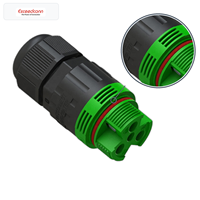 Connecteur LED rond à visser 3 broches IP68 450V AC pour éclairage LED extérieur, directement de l'usine