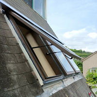 Ventilation par éclairage personnalisé Fenêtre de toit en verre pivotante rétractable motorisée électrique puits de lumière pour villa maison