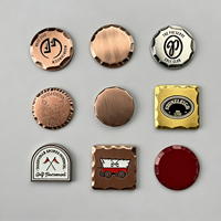 Marqueur de distance de golf en métal moulé sous pression, émail dur, double face, type jeton de poker, avec logo personnalisé, pièce commémorative de club de golf