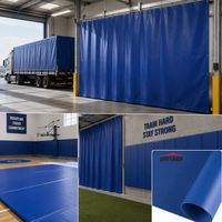 Tissu polyester enduit de PVC de 18 oz pour bâches de camion, rideaux industriels, tapis de sport, protections murales