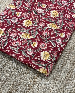 Tela india artesanal de algodón suave con estampado floral moderno de Jaipur, material ligero para bolsos, cortinas y vestidos. - Product Image 5