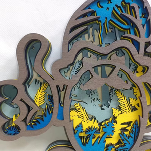 New Design Creative Carving Decoration Santa Claus Christmas Wood Crafts for Kids - Product Image 5