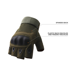 90-day window PRI Half Finger Fingerless Impact Hard <strong>Knuckle</strong> Outdoor Hiking Camping Tactical <strong>Gloves</strong> - Product Image 3