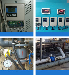 Medidor de flujo ultrasónico inteligente Industrial <span class=keywords><strong>Digital</strong></span>, salida de 4-20mA, líquido medio, medición de agua de aguas residuales, plástico, 2017 - Product Image 3