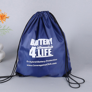 Promotional Standard Size Custom Gym Sport Backpack with Rope Handle Reusable Eco-friendly Polyester/Nylon Drawstring Bag