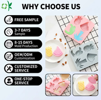 OKSILICONE Moule en silicone à 4 cavités pour bougies, savons faits main et personnalisés, moules en silicone tendance sur mesure, outils de pâtisserie