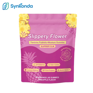 Integratore Probiotico Femminile Synkonda in Gommose con Olmo Rosso, 60 Gommose al Gusto Ananas, Equilibrio del pH, Supporto Immunitario, Controllo degli Odori - Product Image 1