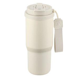 Gobelet isotherme de voyage réutilisable en acier inoxydable 304 à double paroi avec corde, conception anti-fuite - Product Image 6