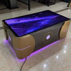 Juego de muebles de Bar de lujo moderno, mesas de nuevo estilo con vidrio brillante para KTV, comedor, apartamento, villa para hoteles - Product Image 5